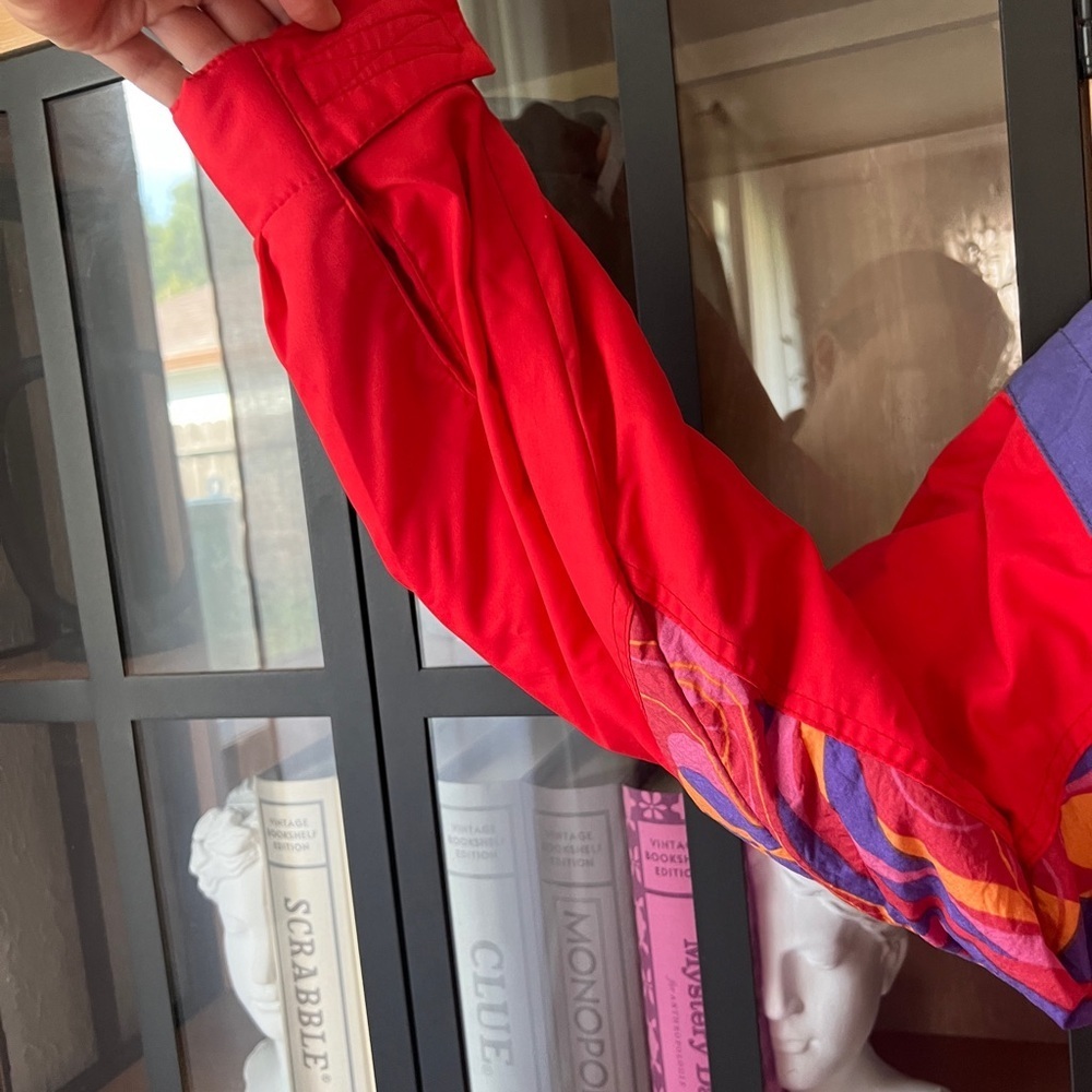 Vintage Mistral ski suit red pockets zip up long women’s belt bag pattern - Picture 7 of 9